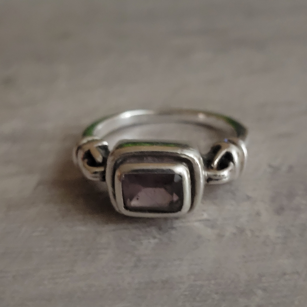 Silpada Elegant Sterling Silver and Amethyst Women's Ring